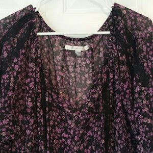 LC Lauren Conrad Tops - Lauren Conrad relaxed sheer floral blouse LC Lauren Conrad Tops - Lauren Conrad relaxed sheer floral blouse